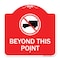 Signmission No Truck Sign No Truck Graphic Beyond This Point, Red & White Alum Sign, 18" x 18", RW-1818-23562 A-DES-RW-1818-23562 - alternate 1